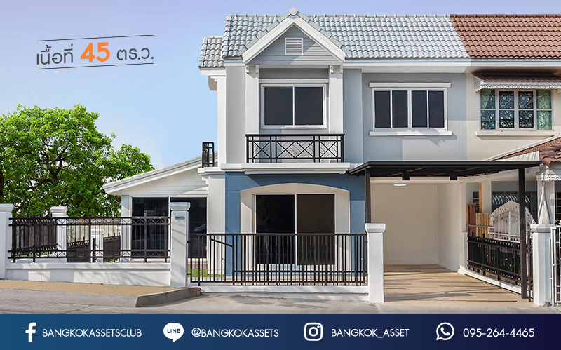 บ้านมือสองตกแต่งใหม่ หลังใหญ่พร้อมอยู่ แปลงมุม ถนนเมน ม.บุศรินทร์ วงแหวน (บ้านกล้วย-ไทรน้อย) คุณภาพแบรนด์ L&H เนื้อที่ 45.1 ตร.ว. ฟังก์ชั่นครบ 3 ห้องนอน 2 ห้องน้ำ ตอบโจทย์ทุกการอยู่อาศัย บนทำเลคุณภาพ! ใกล้เซ็นทรัลเวสต์เกต และ รถไฟฟ้า "สถานีคลองบางไผ่"